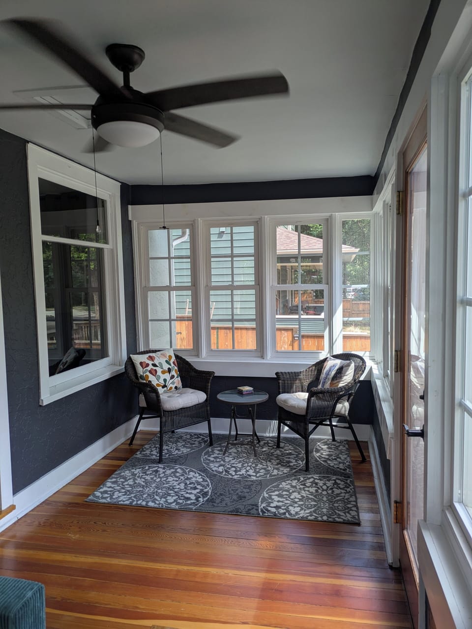 Sunroom sitting area 