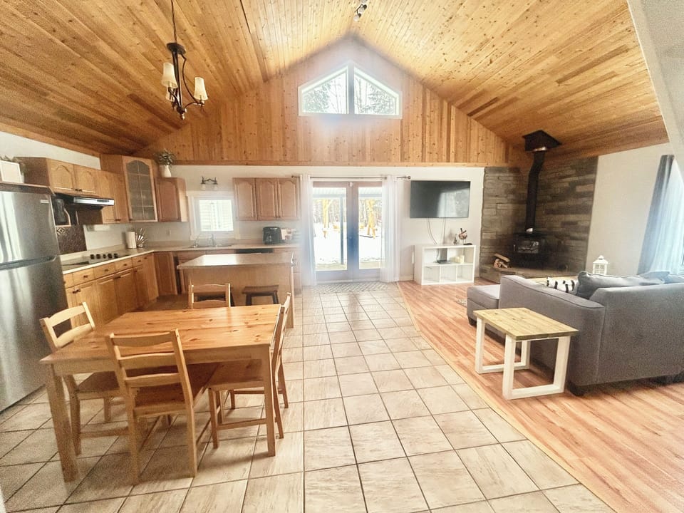 Open concept living space main floor mobility friendly no steps