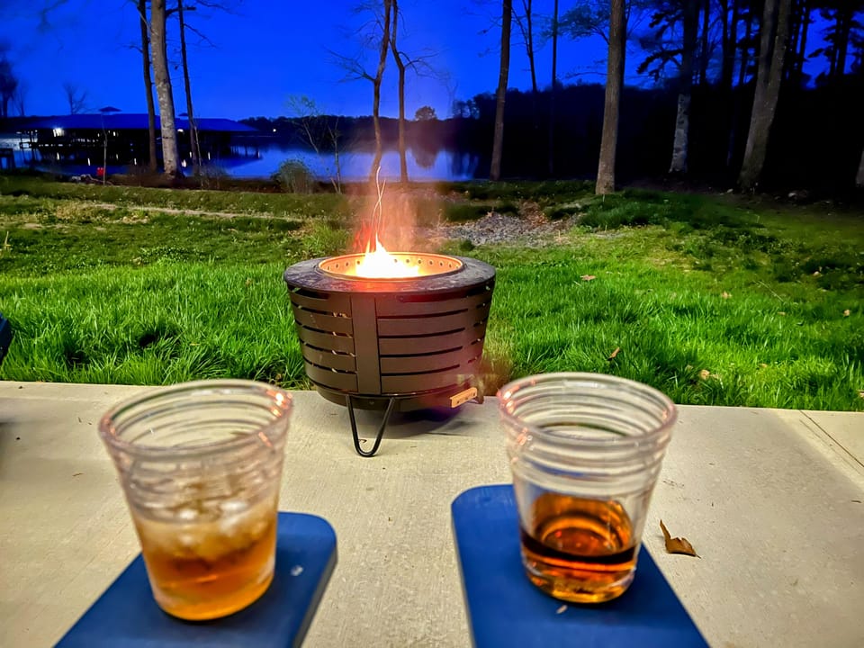Wind down the day, relaxing on the patio with our Smokeless Wood Burning Outdoor Fire Pit.