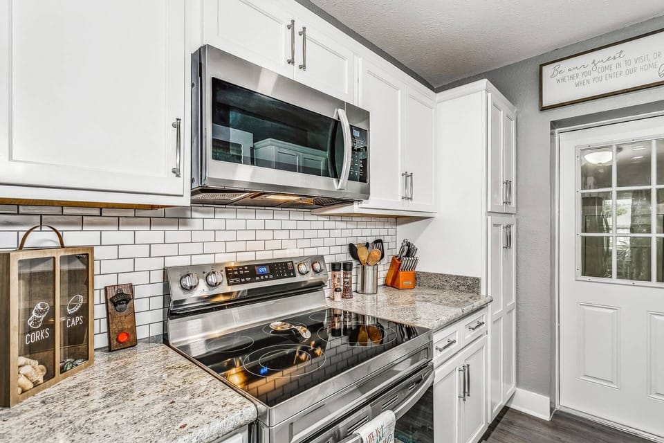 All new stainless steel appliances
