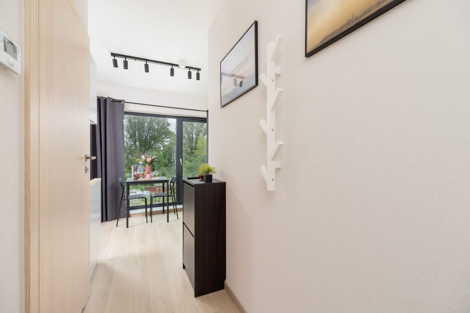 Watch your favorite shows on the flat-screen television in the elegant living area.