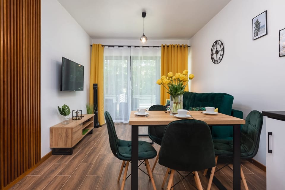 The living room offers a perfect blend of functionality and modern style. 