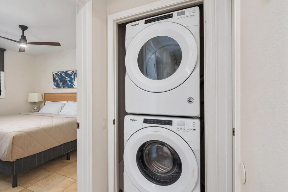 Washer and dryer for guest use