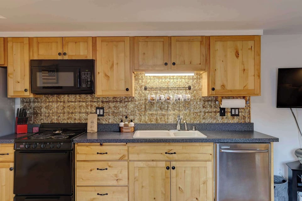 A fully equipped kitchen ready for all your cooking needs.