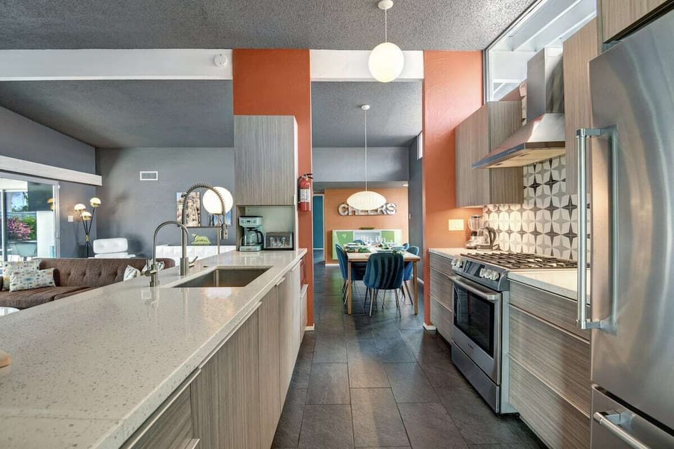 Beautifully sleek kitchen.