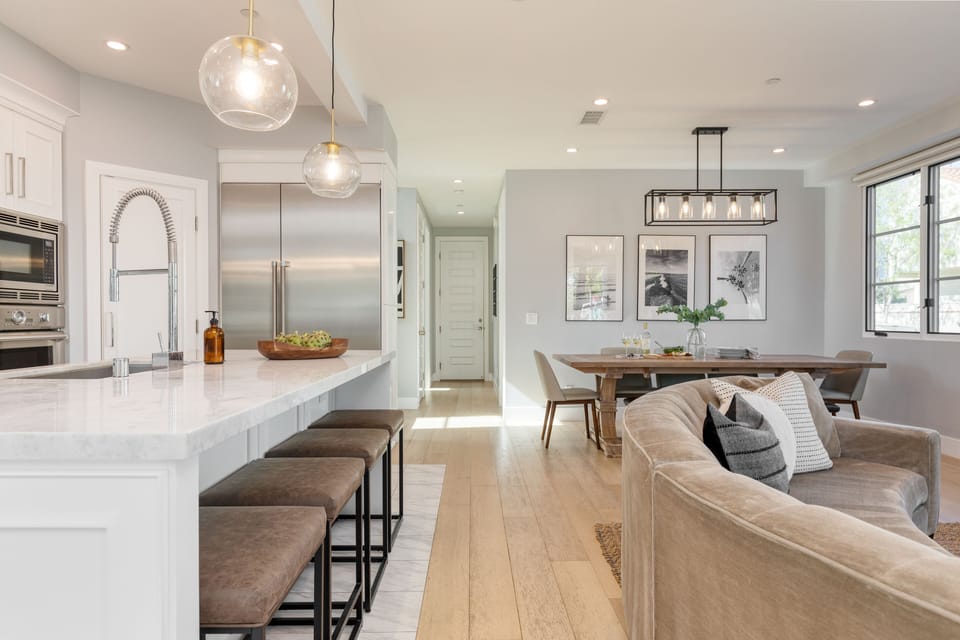 Hallway leads to bedrooms.