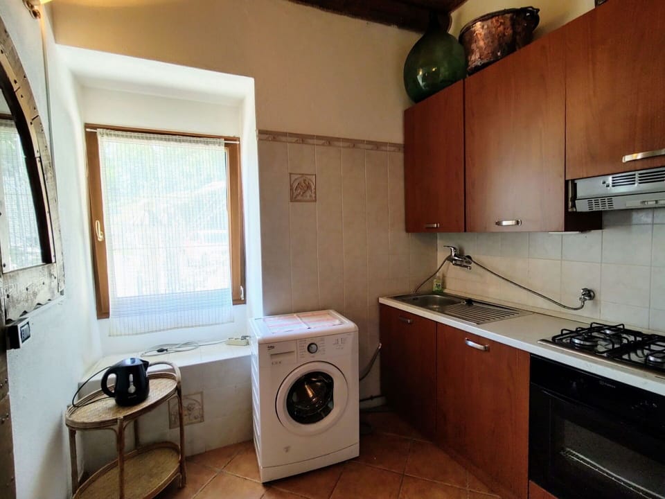 Laundry Room, Property, Cabinetry, Window, Home Appliance, Kitchen Stove, Wood, Kitchen Appliance, Countertop, Kitchen