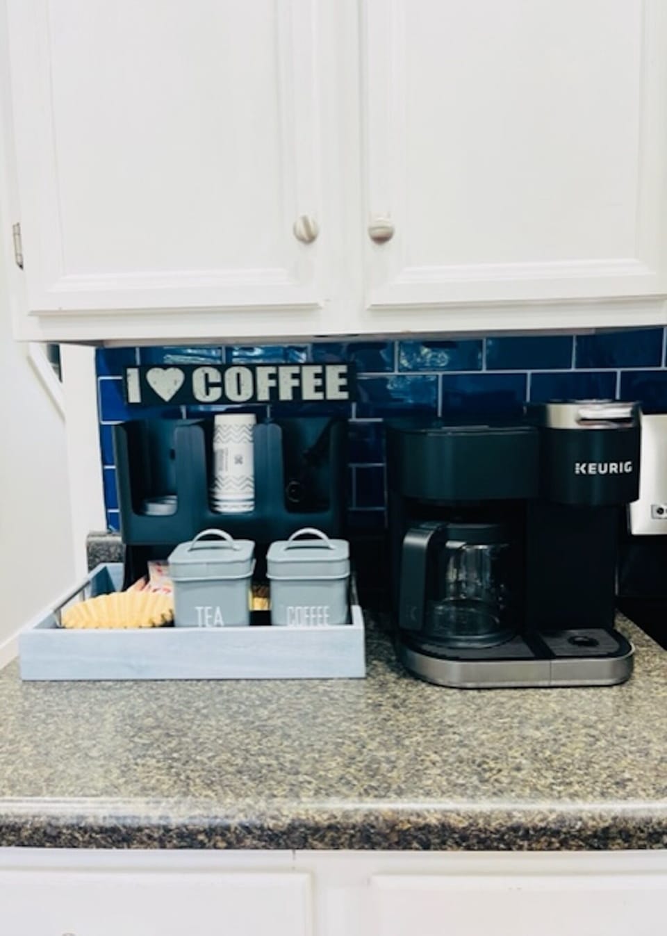 Coffee bar!! Bring your own coffee grounds or k-cups.