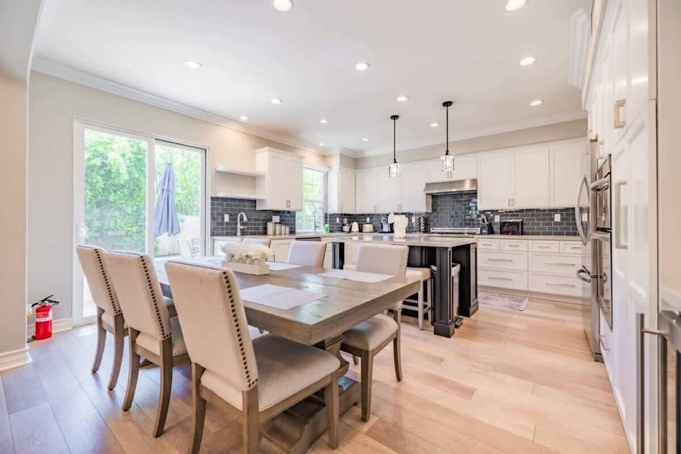 Bright dining area perfect for family-style meals