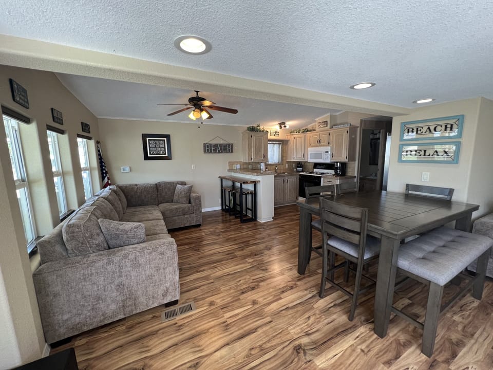 Living room, dining, kitchen
