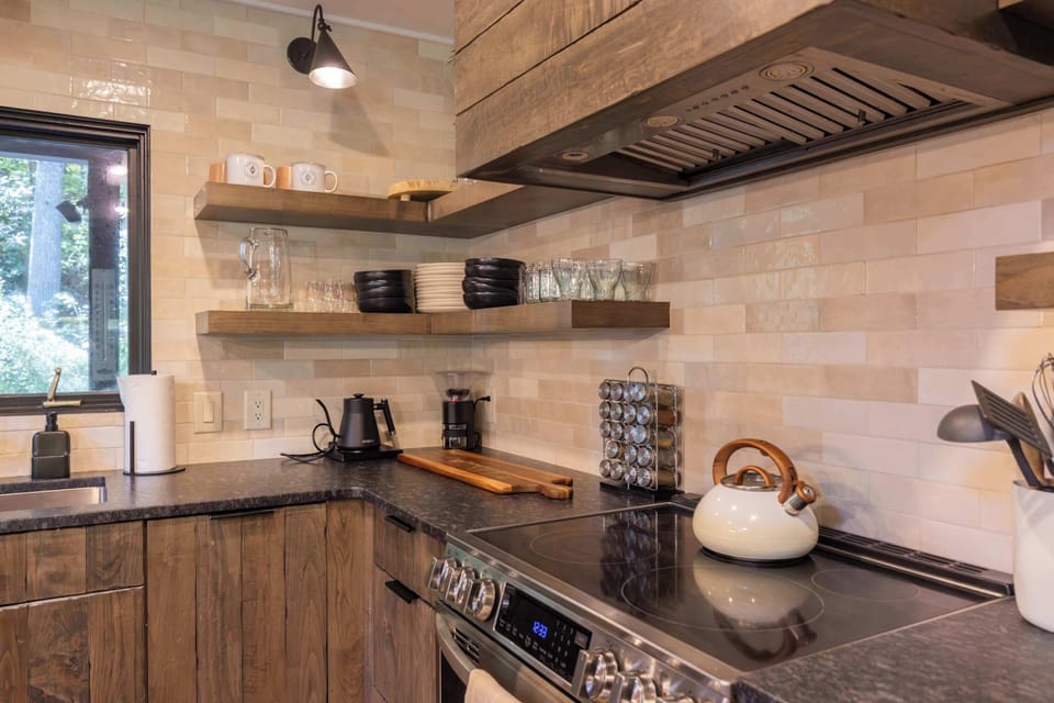 A chef's kitchen built for family cooking — fully stocked, modern appliances, and all the counter space you need to pull off the family's favorite meals.