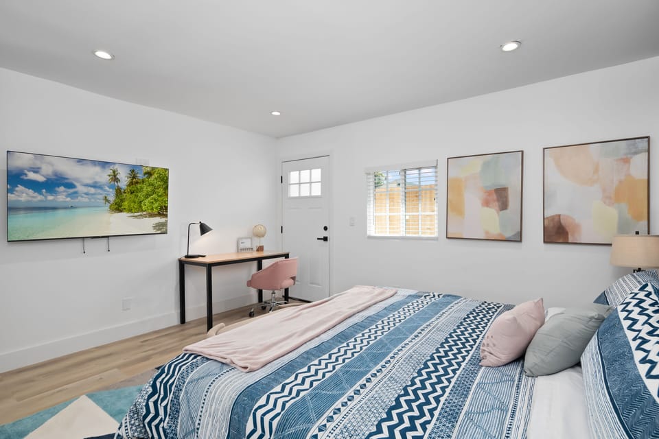Bedroom with smart TV