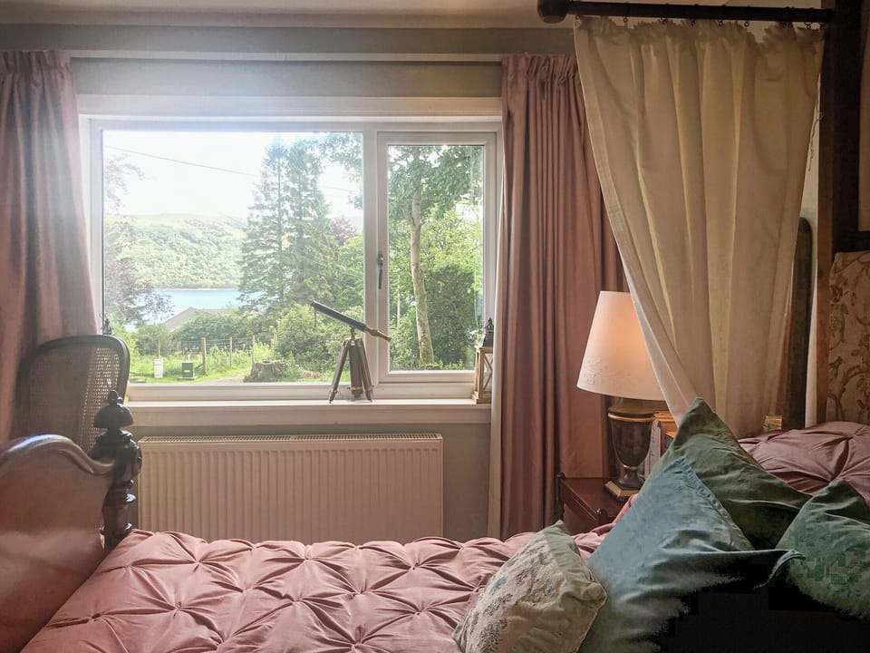 Double bedroom view down to Loch Sunart | An t&rsquo;Abhall, Acharacle