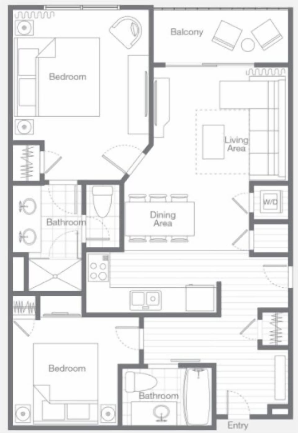 Typical 2 Bedroom Resort Villa Layout