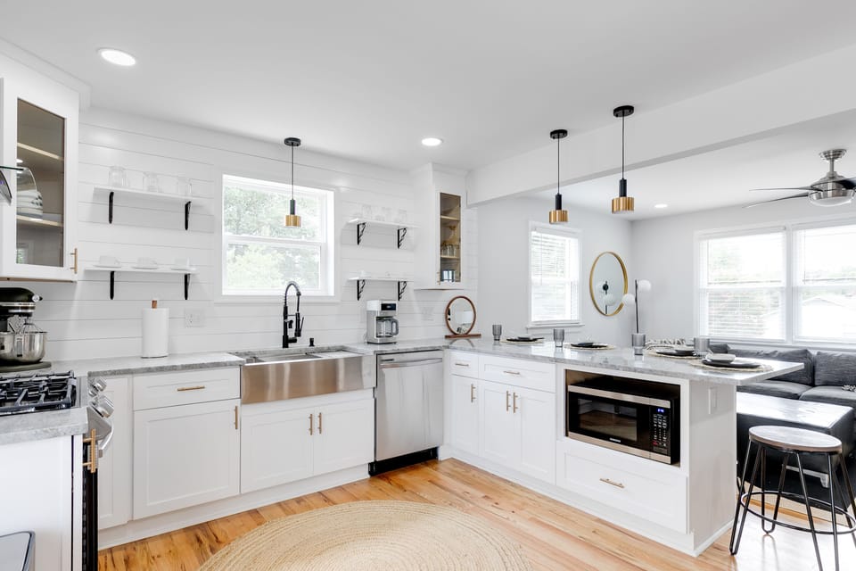 Open Kitchen and living room 