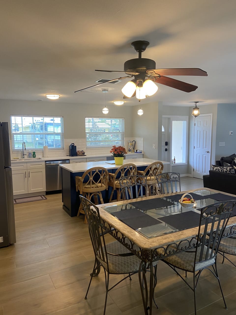 Dining table for eating and entertainment