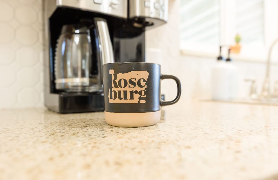 Start your morning with a warm cup of coffee or tea in our cozy vacation home.