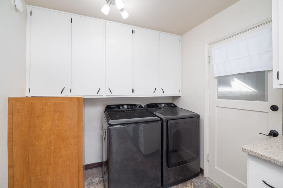 Stay on top of your weekly laundry while staying at the property. Soap provided.