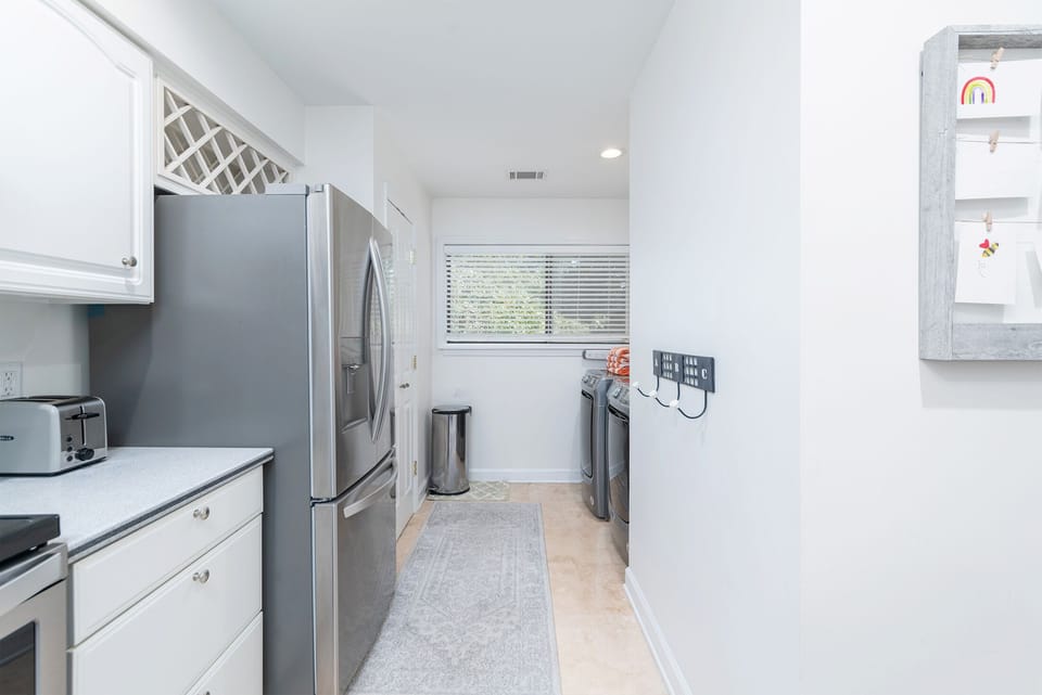 Stainless steel appliances.