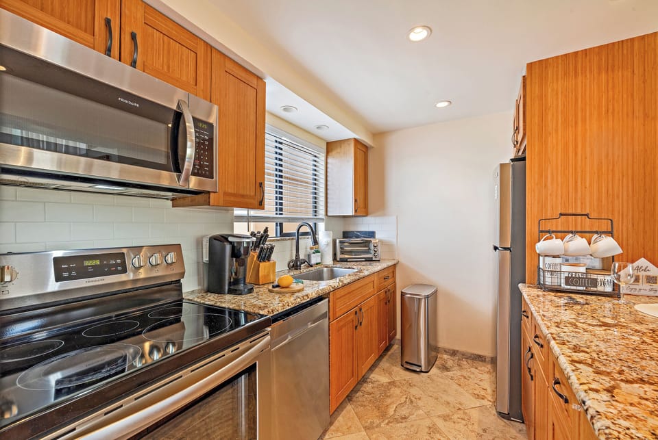 Enjoy making meals in our full stocked kitchen. We also have an Instant Pot.