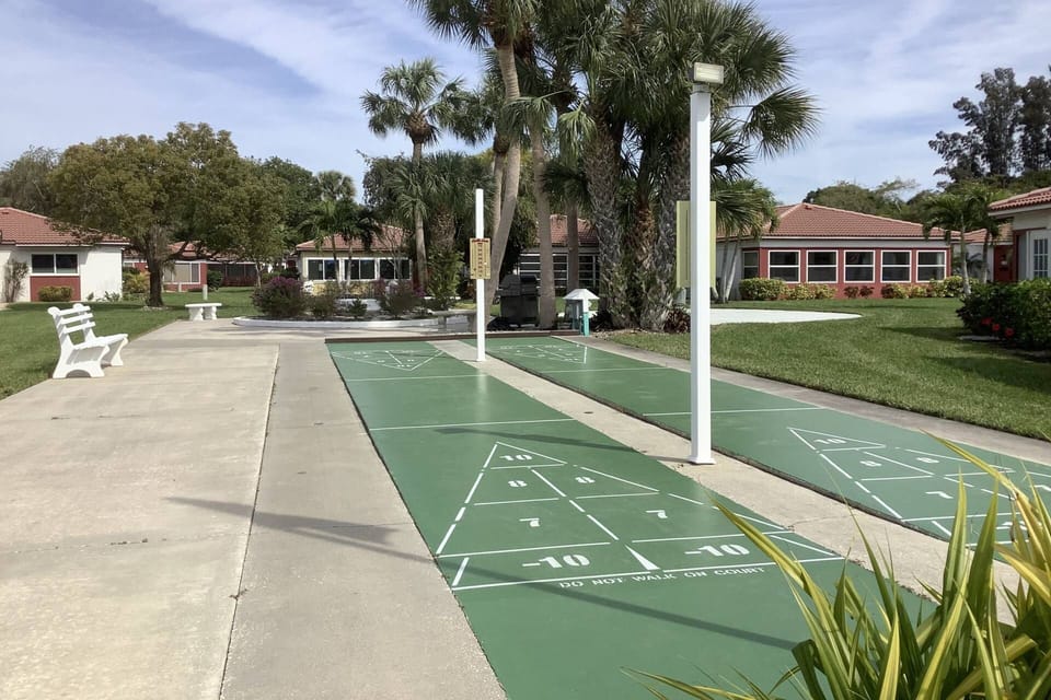 Challenge your mate to a game of shuffleboard
