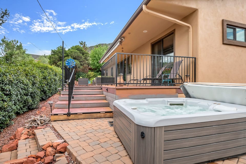 Hot Tub Located off the Back Deck
