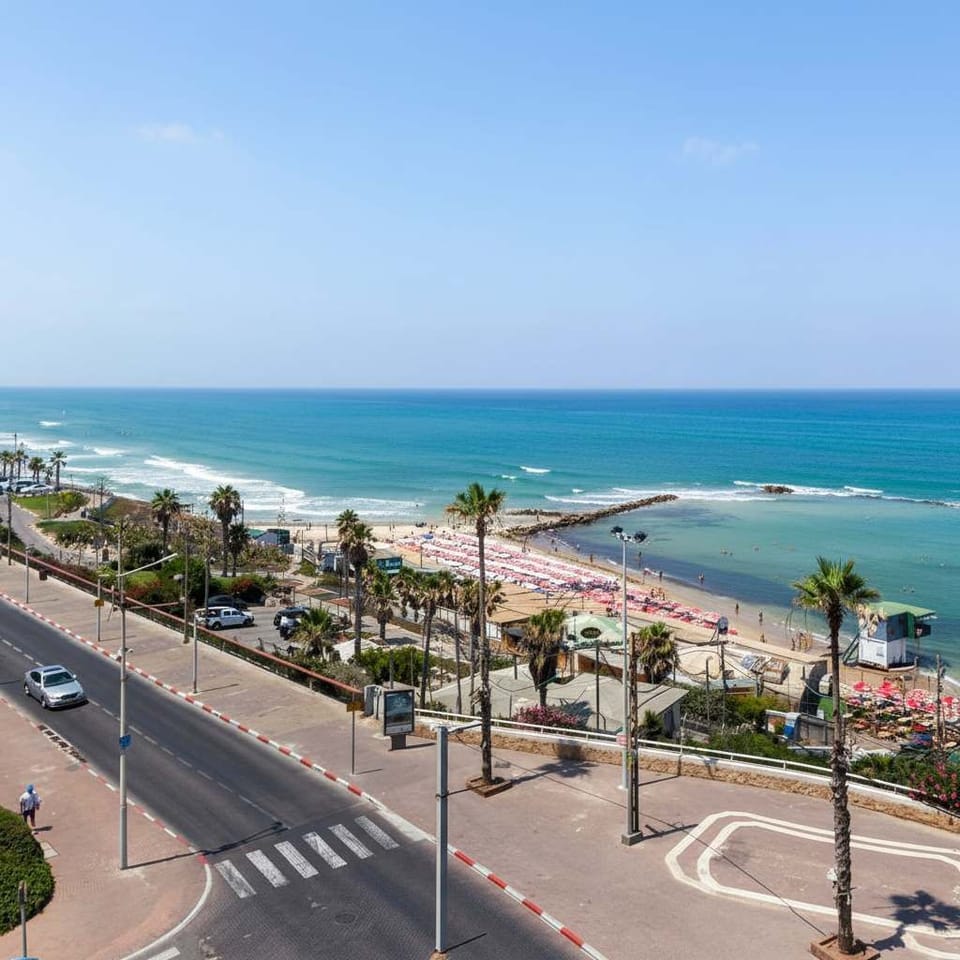 Extraordinary sea views from prime Bat Yam location near promenade and dining.