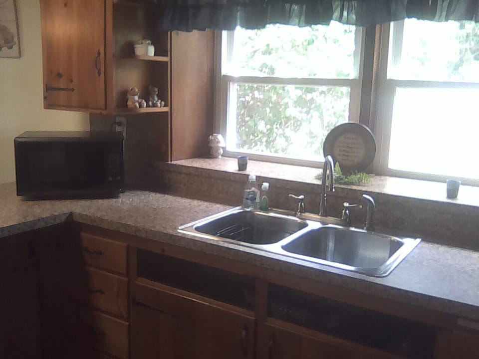 Kitchen With Microwave