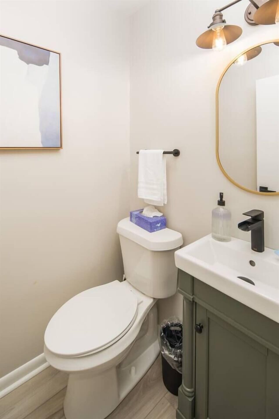 Half bathroom on the main level