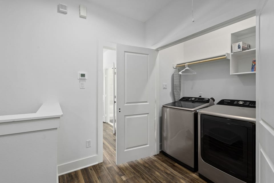 Full washer and dryer in the house.