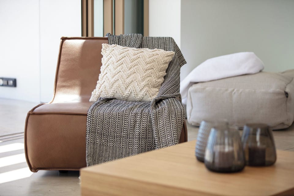The interior is modern and stylish throughout