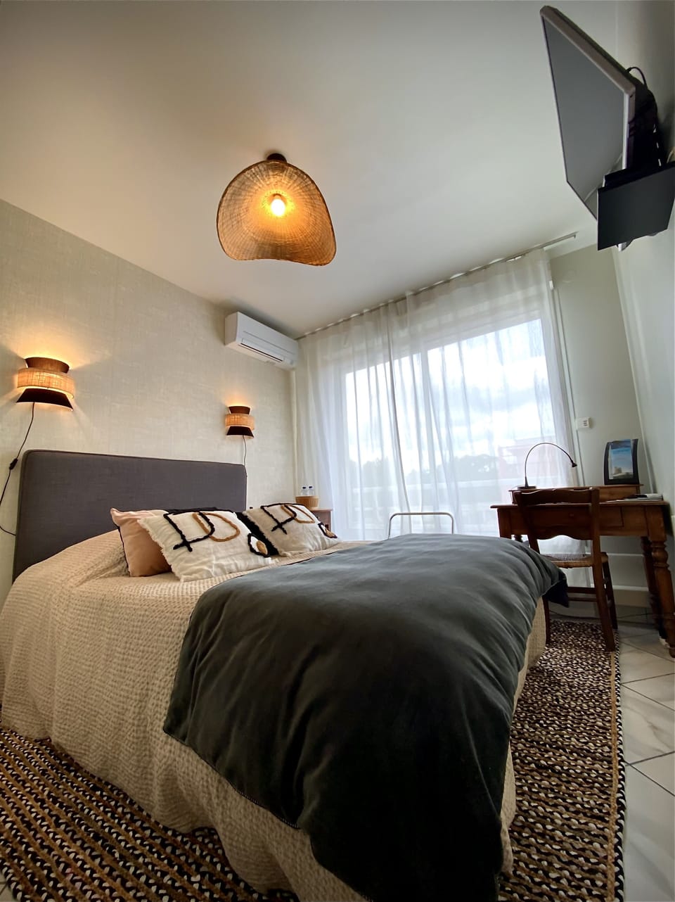 Basic Double Room, Private Bathroom | Individually furnished, desk, laptop workspace, free WiFi