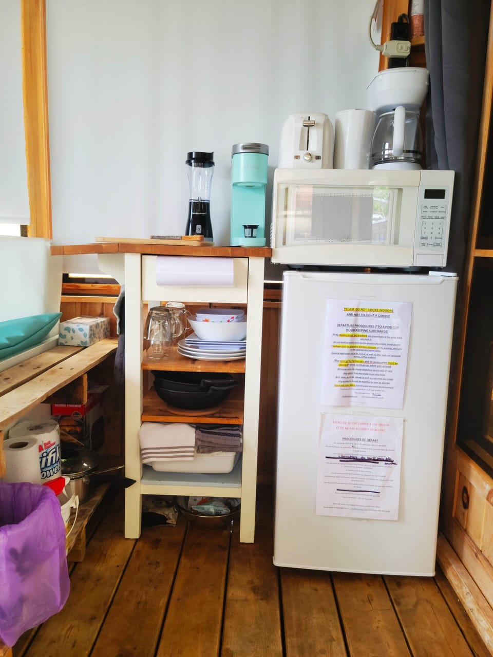Kitchen equipment (Basic crockery for 3 people FREE OF CHARGE IF CLEANED before departure)