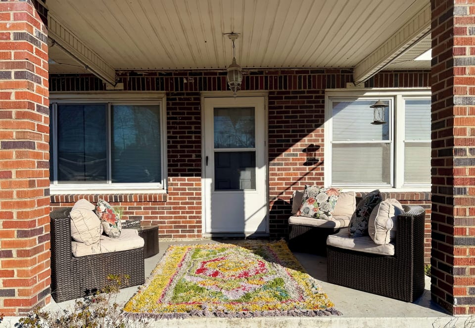 Front porch sitting area.