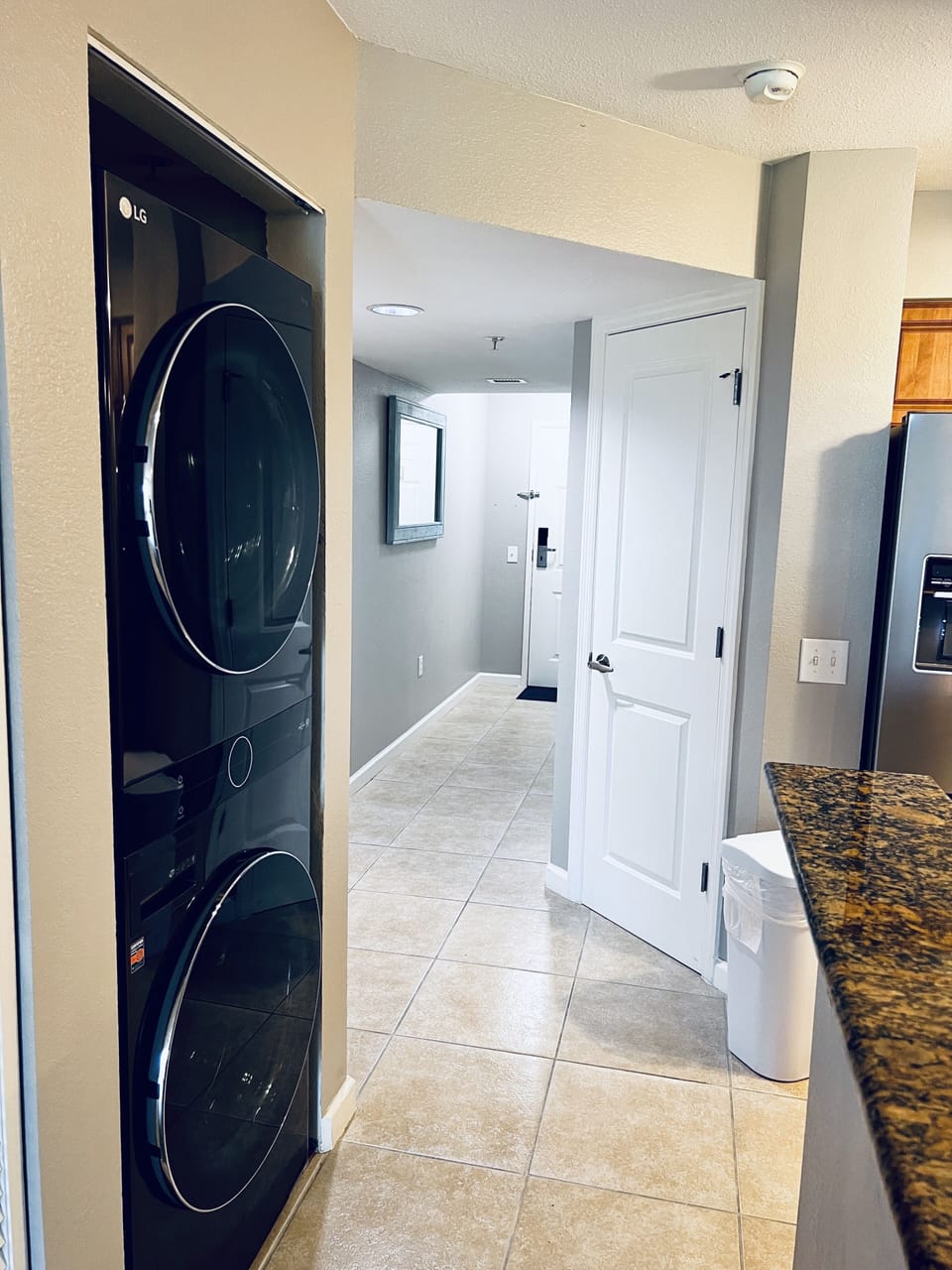 Your dedicated laundry space features full-size washer and dryer for ultimate convenience during your stay.