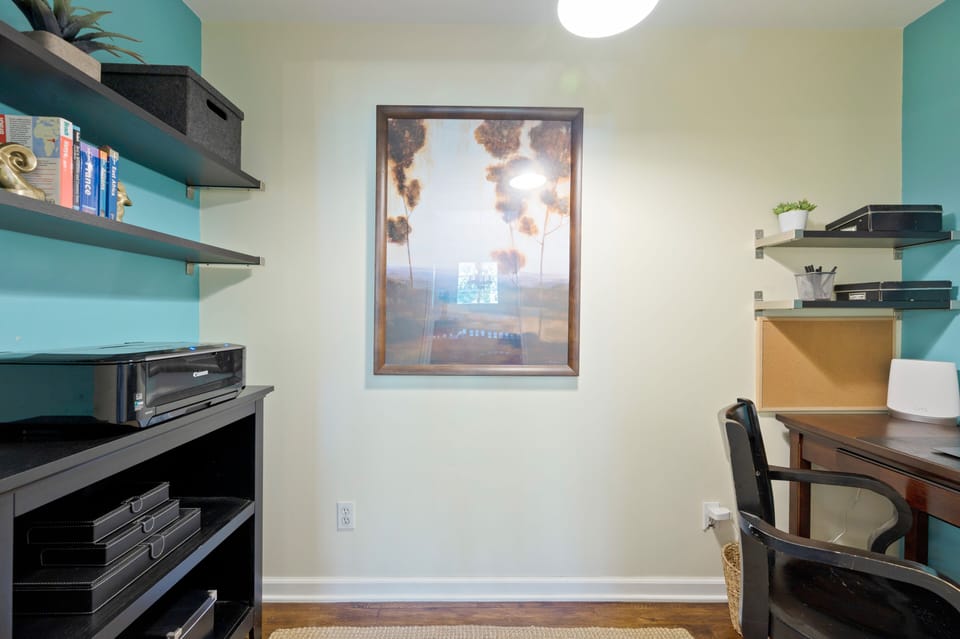 Small private office with printer
