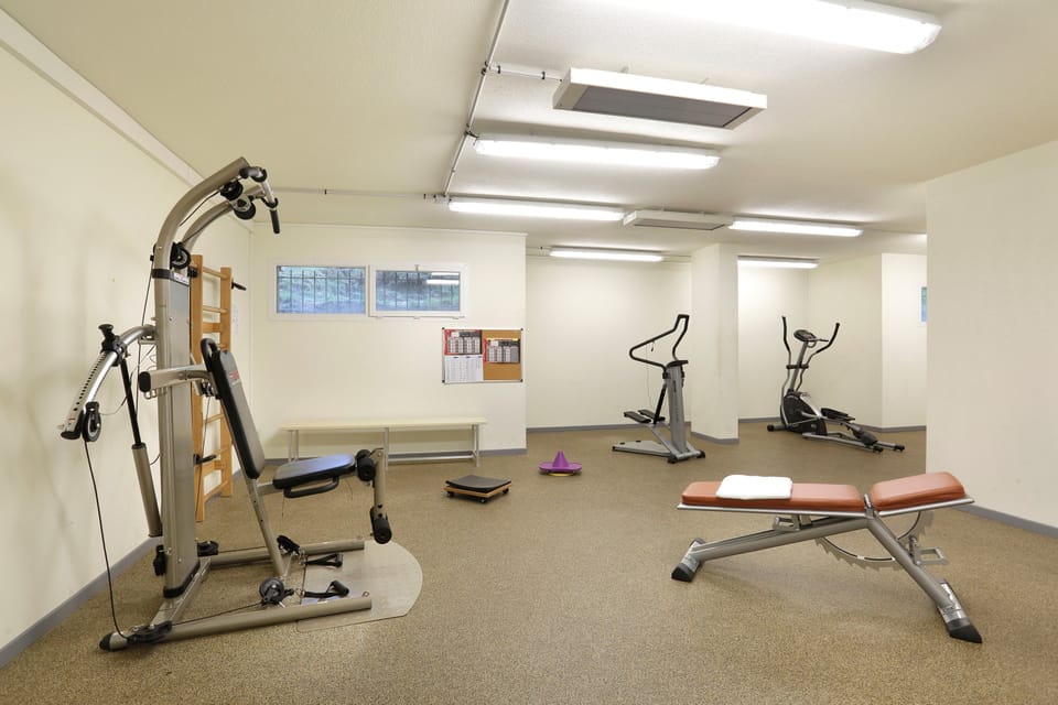 Keep up your fitness routine at the on-site gym.