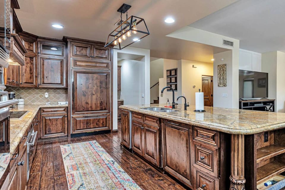 Kitchen with Traditional & Keurig Coffee maker, microwave, stove/oven, fridge & dishwasher