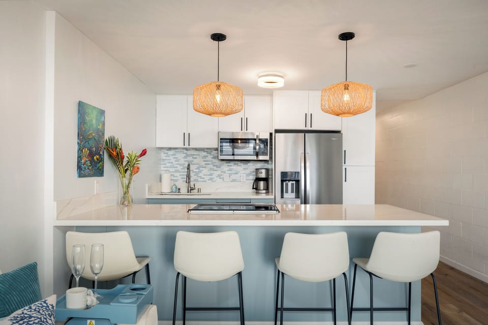 fully stocked kitchen with everything you need to cook, bake, or grill
