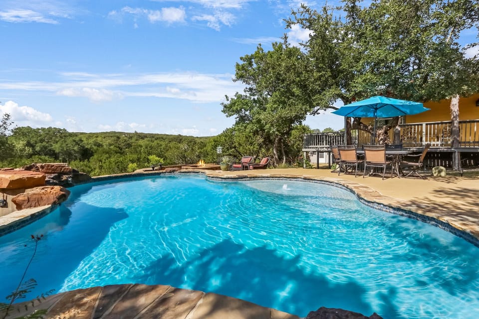 Private pool overlooking the breathtaking views this property offers