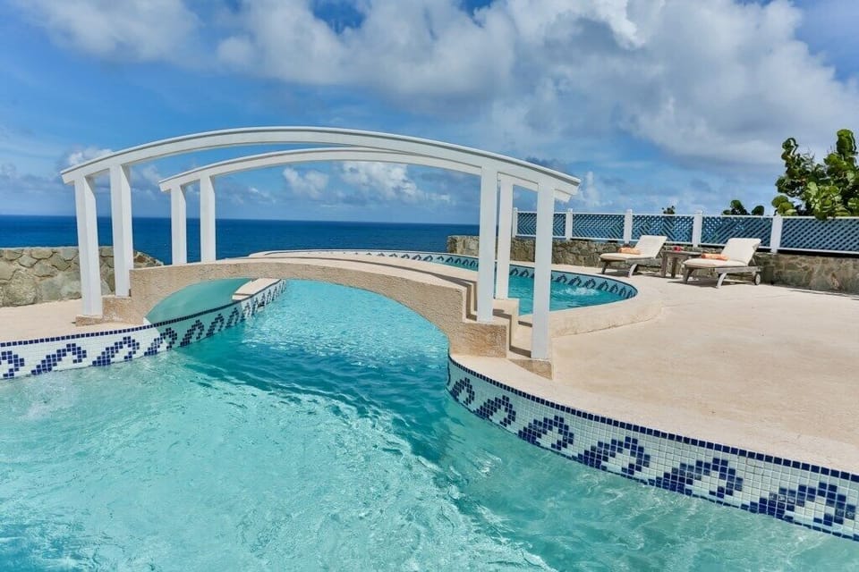 Bridge over pool