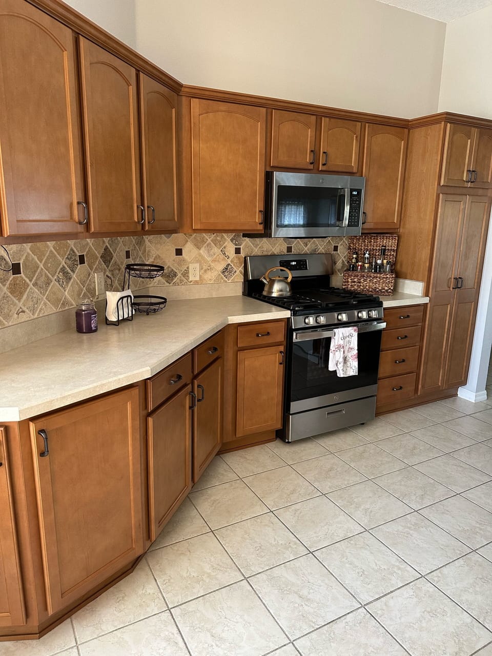 Lots of Cabinets and Countertop Work Space