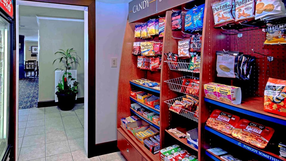 Purchase a snack at the on-site pantry.