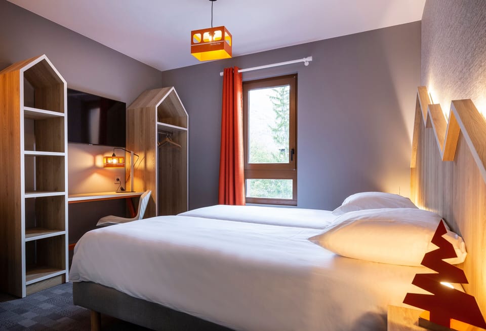 Drift to sleep in a comfortable bed after a wonderful day outside.