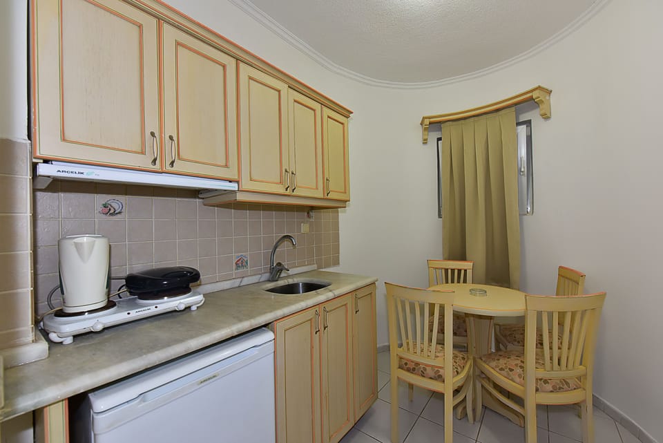 Apartment, 1 Bedroom | Private kitchenette | Fridge, stovetop, electric kettle