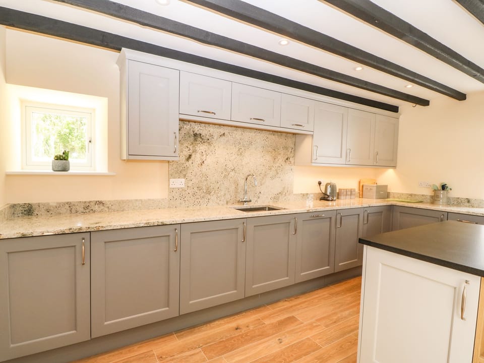 Fridge, dishwasher, electric kettle, toaster
