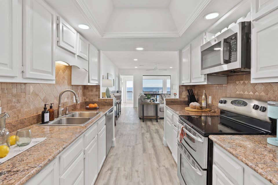 Fully stocked kitchen for your culinary adventures.
