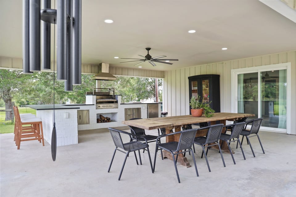 Dining table seats 10