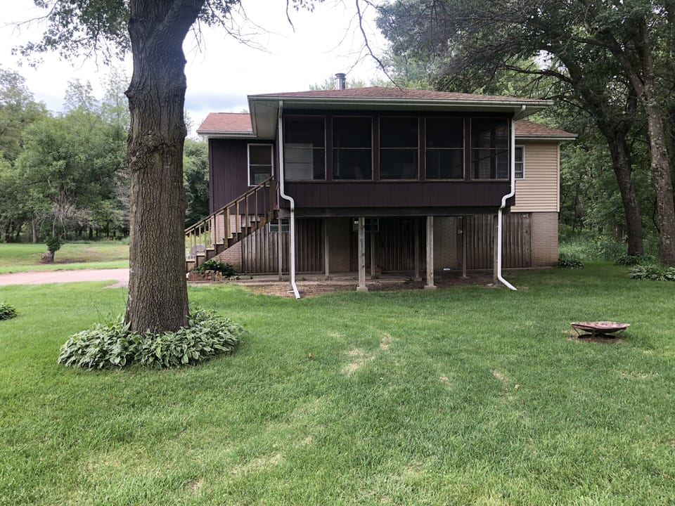 Side of house with porch 