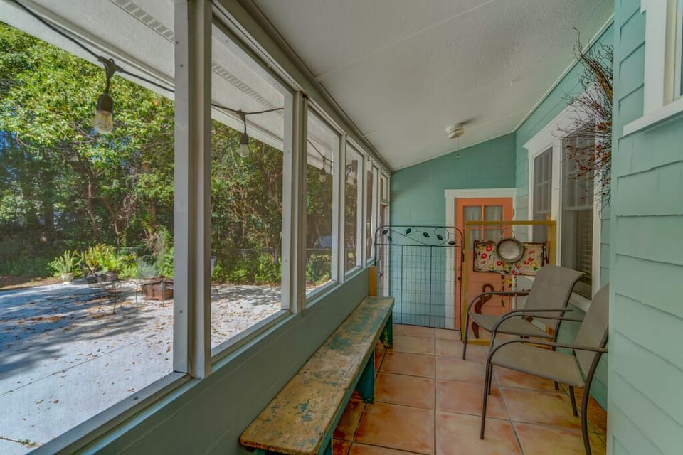 back patio - good area for pets to relax. 
